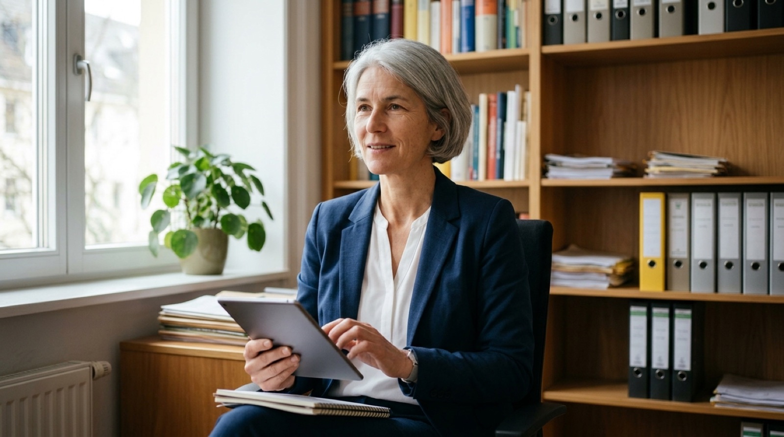 Mediatorin in ihrer Praxis (mit KI erzeugt)
