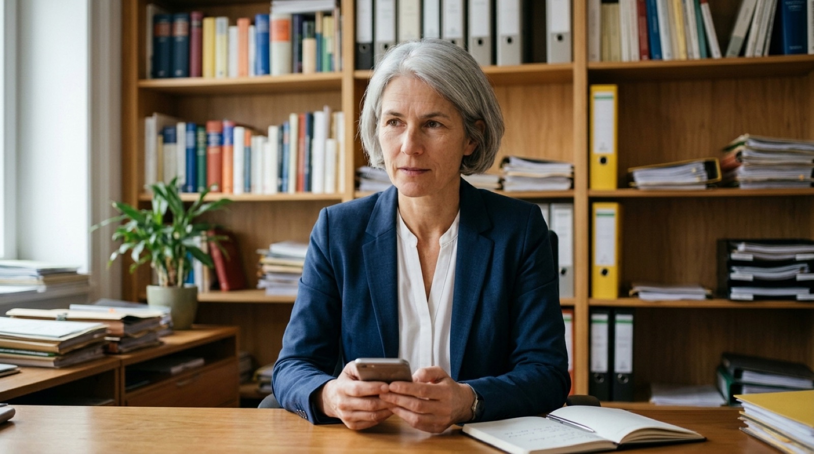 Mediatorin in ihrer Praxis (mit KI erzeugt)